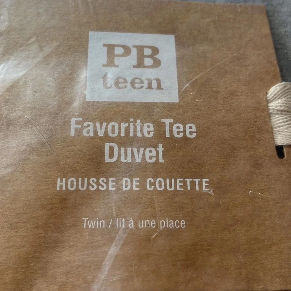 Pottery barn favorite tee cotton Gray Duvet TWIN